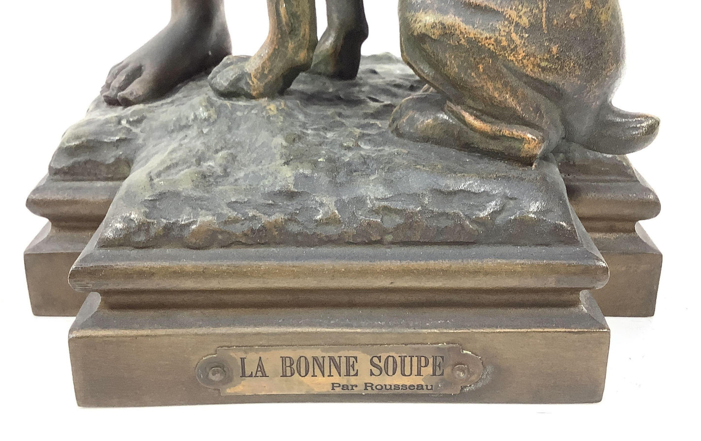 La Bonne Soupe sculpture par Rousseau