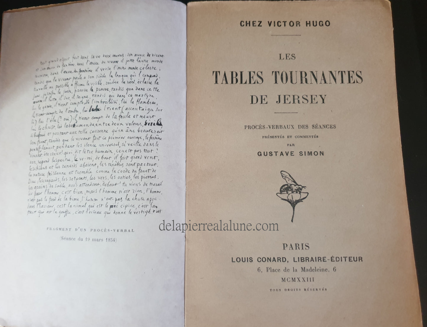 Les Tables Tournantes De Jersey  Proces Verbaux Des Séances - ( livre rubrique Parapsychologie New )
